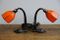 Orange Art Deco Table Lamps, 1900s, Set of 2 1