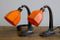 Orangenfarbene Art Deco Tischlampen, 1900er, 2er Set 2