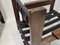 Vintage Brutalist Chairs in Wood and Leather, 1960, Set of 2, Image 3