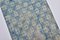 Blue Distressed Faded Pale Hand Knotted Runner Rug, Image 4