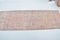 Vintage Bbohemian Rose Pink Wool Runner, Image 2