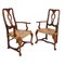 Antique Venetian Baroque Armchairs in Hand Carved Walnut, 1890, Set of 2, Image 1