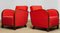 Art Deco Scandinavian Bouclé Fabric Club Lounge Chairs with Veneered Armrests, 1920s, Set of 2, Image 6