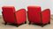 Art Deco Scandinavian Bouclé Fabric Club Lounge Chairs with Veneered Armrests, 1920s, Set of 2 8