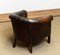 Vintage Swedish Chesterfield Model Tufted Chair with Brown Patina Leather, 1940s 6