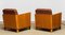 Art Deco Stühle aus Ulmenholz & dunkelbrauner Wolle von Erik Chambert, 1930er, 2er Set 7