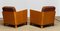 Art Deco Elm Base and Dark Brown Wool Chairs by Erik Chambert, 1930s, Set of 2 6