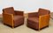 Art Deco Elm Base and Dark Brown Wool Chairs by Erik Chambert, 1930s, Set of 2 11