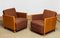 Art Deco Elm Base and Dark Brown Wool Chairs by Erik Chambert, 1930s, Set of 2, Image 11