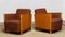 Art Deco Stühle aus Ulmenholz & dunkelbrauner Wolle von Erik Chambert, 1930er, 2er Set 1
