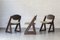 Danish Triangular Wooden Legs and Beige Seating Dining Chairs, 1960s, Set of 6 3