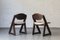 Danish Triangular Wooden Legs and Beige Seating Dining Chairs, 1960s, Set of 6 17