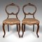 Antique English Walnut Side Chairs, Set of 2 1