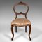 Chaises d'Appoint Antiques en Noyer, Angleterre, Set de 2 3