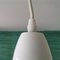 Scandinavian Industrial Glossy White Aluminium Hanging Lamp, 1980s 5