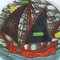 Mid-Century Italian Pottery Bowl with Sgrafitto Sailboat Motif from Fratelli Fanciullacci, Image 2