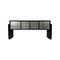 Mid-Century Italian Leaf Sideboard in Black and Silver, 1950s 1