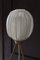 Danish Wood and Lace Tripod Cocoon Floor Lamp, 1960s, Image 11