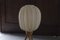 Danish Wood and Lace Tripod Cocoon Floor Lamp, 1960s, Image 7
