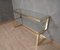 Mid-Century Italian Brass and Glass Console Table, 1970s 2