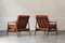 Easy Chairs in Coral Red by Poul Volther for Frem Rojle, Denmark, 1960s, Set of 2 4