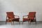 Fauteuils Rouge Corail par Poul Volther pour Frem Rojle, Danemark, 1960s, Set de 2 1