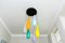 Italian Multicoloured Hanging Ceiling Lamp from Vistosi, 1950s 2