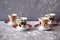 Cups and Saucers from Parisian Café Maxims, 1980s, Set of 4, Image 1