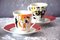 Cups and Saucers from Parisian Café Maxims, 1980s, Set of 4, Image 7