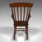 Antique English Oak & Beech Lath Back Rocking Chair, 1900s 5