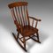 Antique English Oak & Beech Lath Back Rocking Chair, 1900s 6