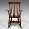 Antique English Oak & Beech Lath Back Rocking Chair, 1900s 2