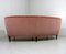 Rounded Pink Velour Sofa, 1950s, Image 9