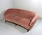 Rounded Pink Velour Sofa, 1950s 3