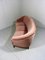 Rounded Pink Velour Sofa, 1950s 5