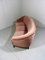 Rounded Pink Velour Sofa, 1950s, Image 5