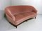 Rounded Pink Velour Sofa, 1950s, Image 13