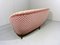 Rounded Pink Velour Sofa, 1950s 7