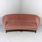 Rounded Pink Velour Sofa, 1950s 17