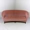 Rounded Pink Velour Sofa, 1950s, Image 17