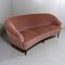 Rounded Pink Velour Sofa, 1950s, Image 14