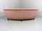 Rounded Pink Velour Sofa, 1950s 8
