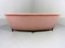 Rounded Pink Velour Sofa, 1950s, Image 8