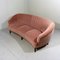 Rounded Pink Velour Sofa, 1950s 18