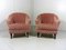 Pink Velour Club Chairs, 1950s, Set of 2 1
