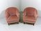 Pink Velour Club Chairs, 1950s, Set of 2 3