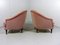 Pink Velour Club Chairs, 1950s, Set of 2 4