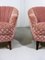 Rosa Velours Clubsessel, 1950er, 2er Set 15