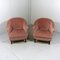 Rosa Velours Clubsessel, 1950er, 2er Set 14