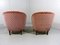 Pink Velour Club Chairs, 1950s, Set of 2 8